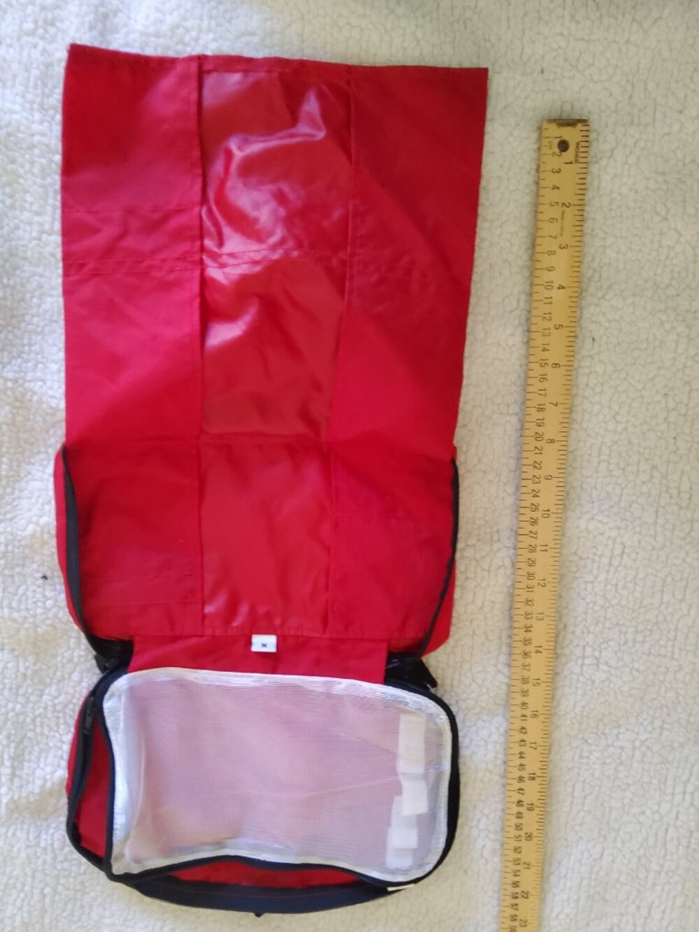 Outdoor Research Red Zip Travel Pouch Organizer Bag Vintage Made in USA Seattle - Picture 4 of 6